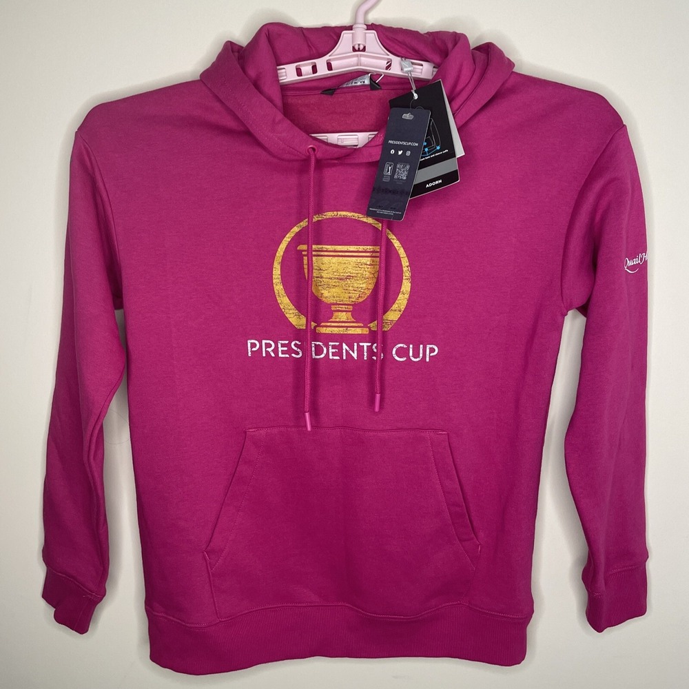 Levelwear Presidents Cup 2022 Quail Hollow Club Hoodie Pink Womens Small NWT